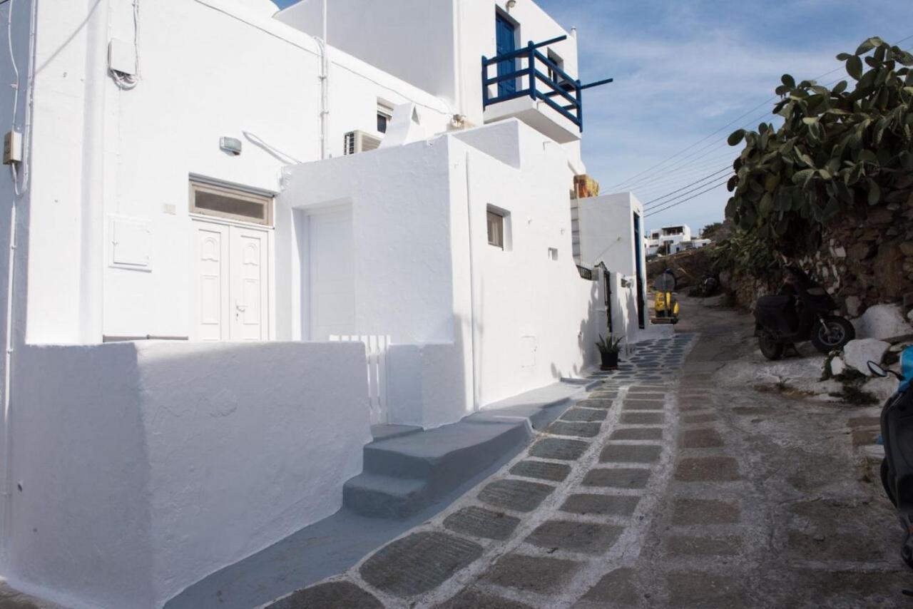 Traditional Split Level House In Mykonos Town Exterior foto