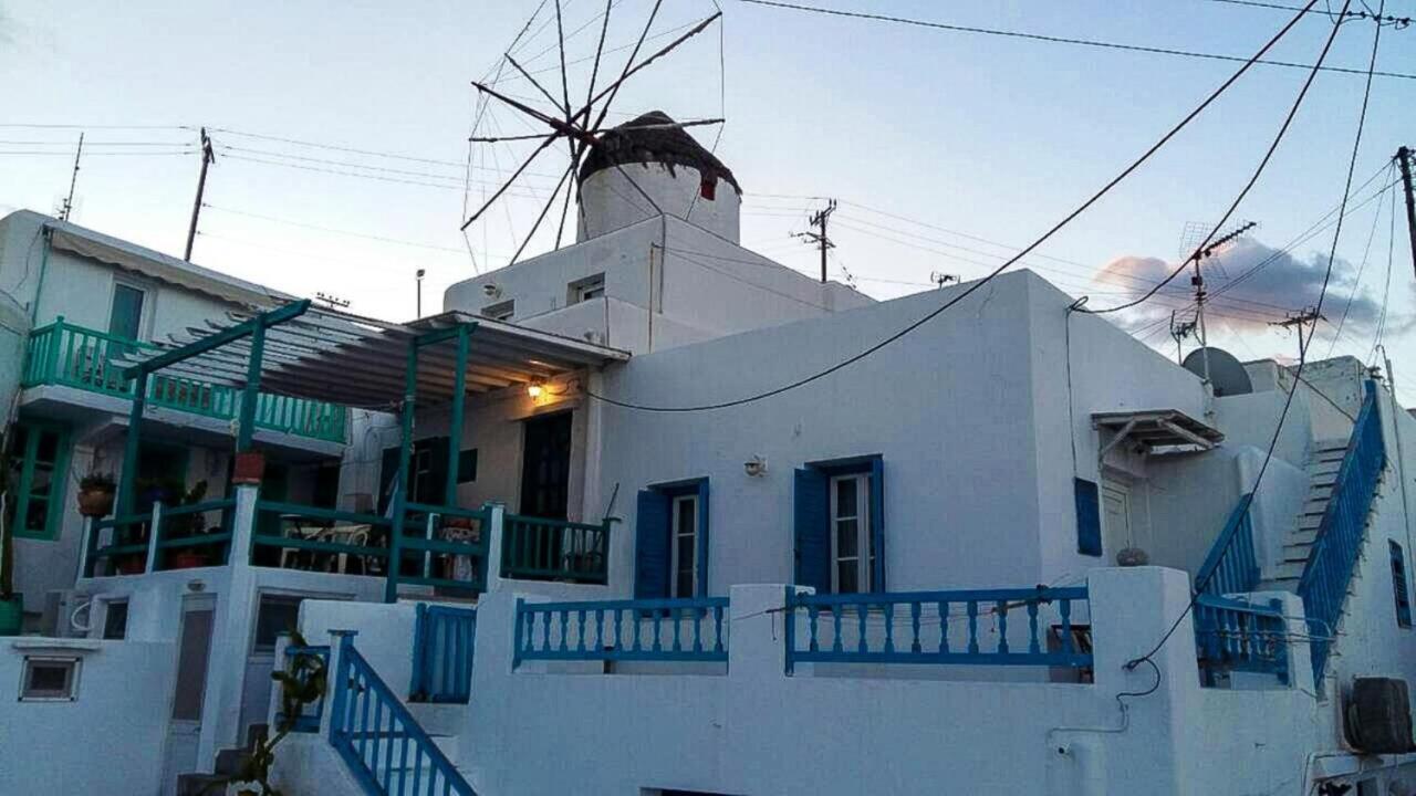 Traditional Split Level House In Mykonos Town Exterior foto